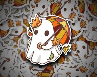 Fall Ghost Sticker | Spooky Sticker | Spooky Babe Decal | Halloween Vinyl | Halloween | Spooky Babe | Babe