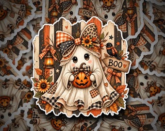 Fall Halloween Ghost Sticker | Spooky Sticker | Spooky Babe Decal | Halloween Vinyl | Halloween | Spooky Babe | Babe