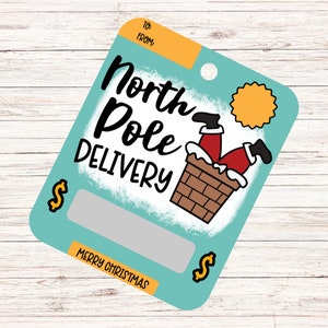 Suporte de Natal, dinheiro do Papai Noel, presente de Natal, cartão de dinheiro de Natal, Natal, porta-cartão de presente, cartão de dinheiro, dinheiro enrolado