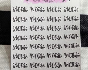 Work Planner Sticker, Stickerbogen, Bullet Journal Sticker