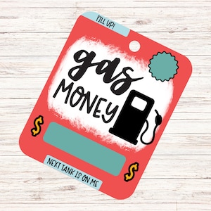 Portador de dinero de combustible, Dinero de combustible, Tarjeta de dinero de cumpleaños, Feliz cumpleaños, Titular de tarjeta de regalo, Tarjeta de efectivo, Rollo de dinero