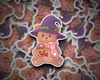 Witch Bear Sticker | Spooky Sticker | Spooky Babe Decal | Halloween Vinyl | Halloween | Spooky Babe | Babe