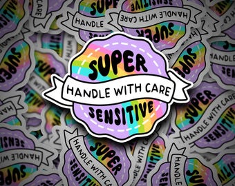Super Senstive Sticker | Anxiety | Overthinking | Depression | Mental Health | Overwhelmed