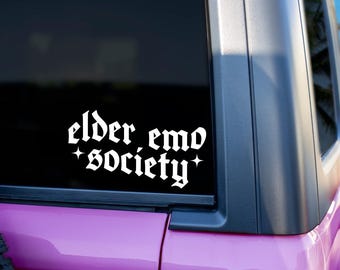 Elder Emo Society | Still Emo| Emo Music | Emo | Punk Rock | Car Decal | Car Vinyl | Vinyl | Decal |