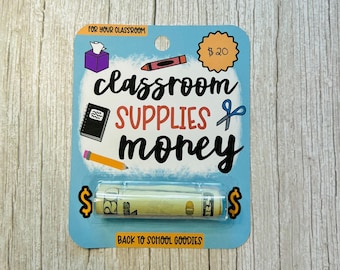 Klassenzimmer Zubehör | Karte Lehrer | Zurück in die Schule | Lehrer Geschenk | Lehrer Wertschätzung | Geschenkkartenhalter | Geldkarte |Geld Roll Up