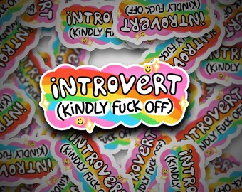 Introvert Sticker | Overwhelmed | Motivational Sticker | Mental Health Sticker | Overstimulated | Anxiety | Stressed | Sticker