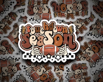 Touchdown Saison Sticker | Fußball Sticker | Herbst Fußball Sticker | Landung | Fußball | Aufkleber | Die Cut Sticker