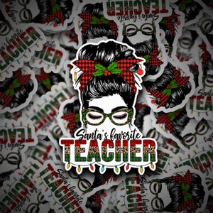 Christmas Teacher Sticker | Teacher Sticker| Teacher Decal | Vinyl | Vinyl Decal | Stickers | Christmas Teacher | Teacher Sticker | Teacher