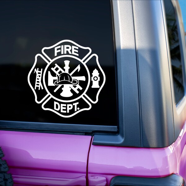 Fire Dept Decal Etsy