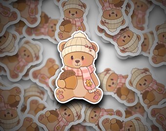 Fall Bear Sticker | Spooky Sticker | Spooky Babe Decal | Halloween Vinyl | Halloween | Spooky Babe | Babe