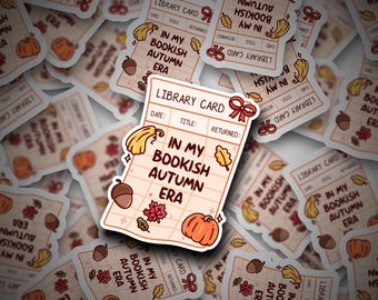 Autumn Bookish Era Sticker | Spooky Sticker | Spooky Babe Decal | Halloween Vinyl | Halloween | Spooky Babe | Babe