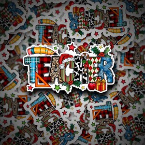 Christmas Teacher Sticker | Teacher Sticker| Teacher Decal | Vinyl | Vinyl Decal | Stickers | Christmas Teacher | Teacher Sticker | Teacher