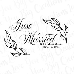 Just Married Personalisiert PNG