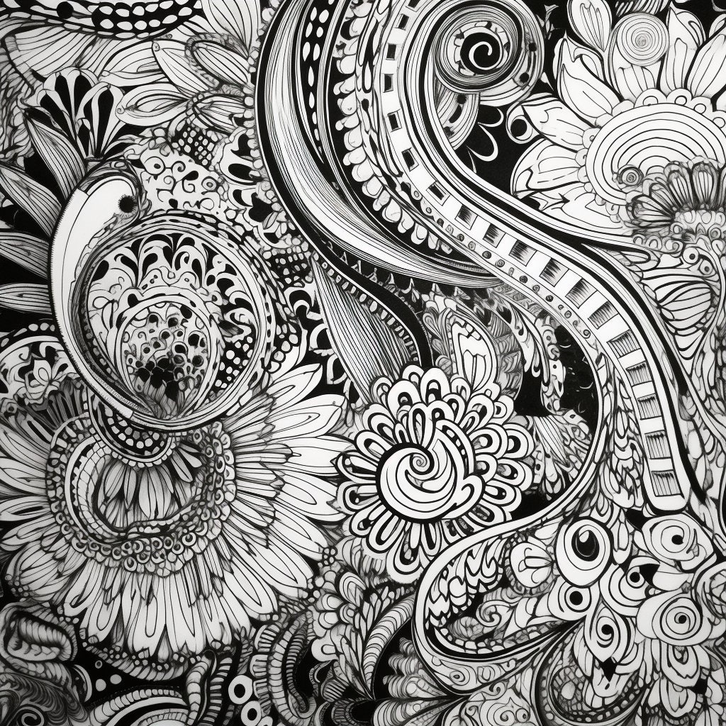 50 Paisley Intricate Detailed Adult Coloring Pages - Etsy