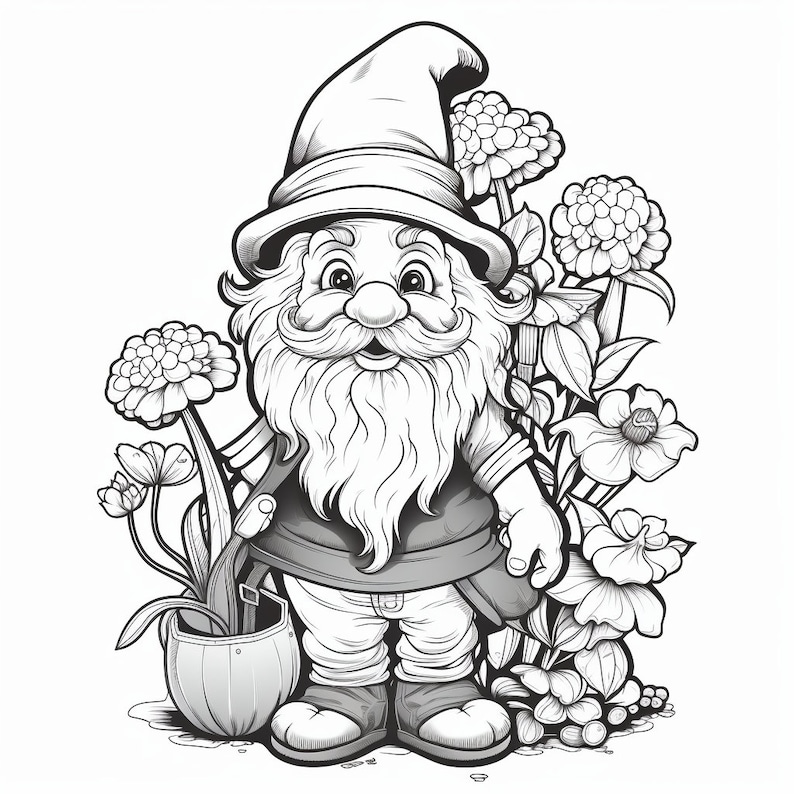 50 Cute Garden Gnomes Coloring - Il 794xN.4964377480 4qd3