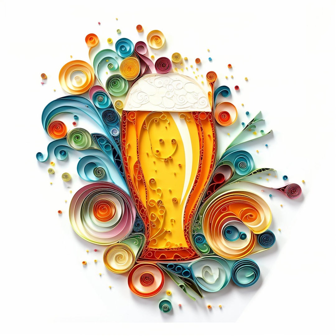 20 Quilling Floral Beer Flower Clip Art Digital Downloads Etsy