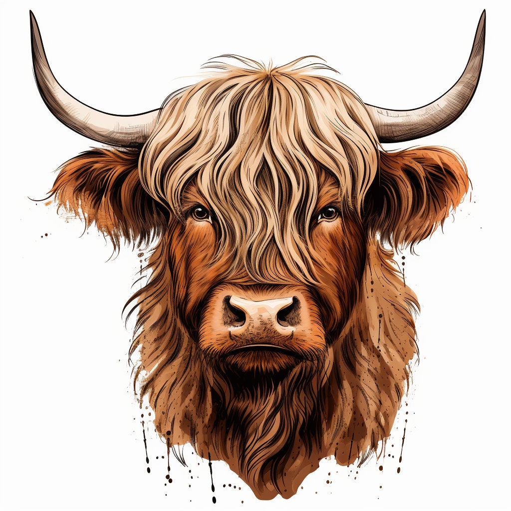 Highland Cow Printable Clipart 20 Instant Digital Downloads - Etsy