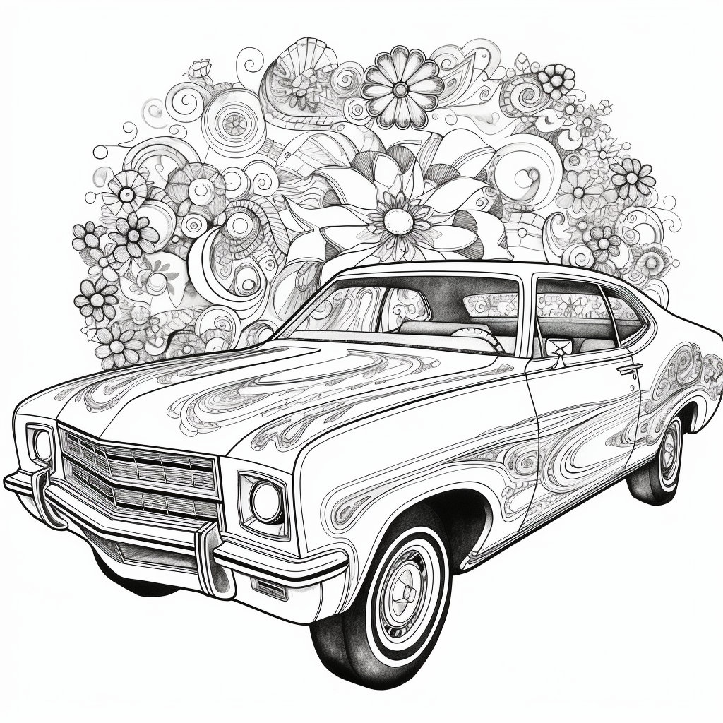 30 Vintage Car Truck Automobile Mandala Adult Coloring Pages Book - Etsy