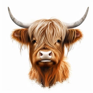 Highland Cow imprimible Clipart 20 descargas digitales instantáneas