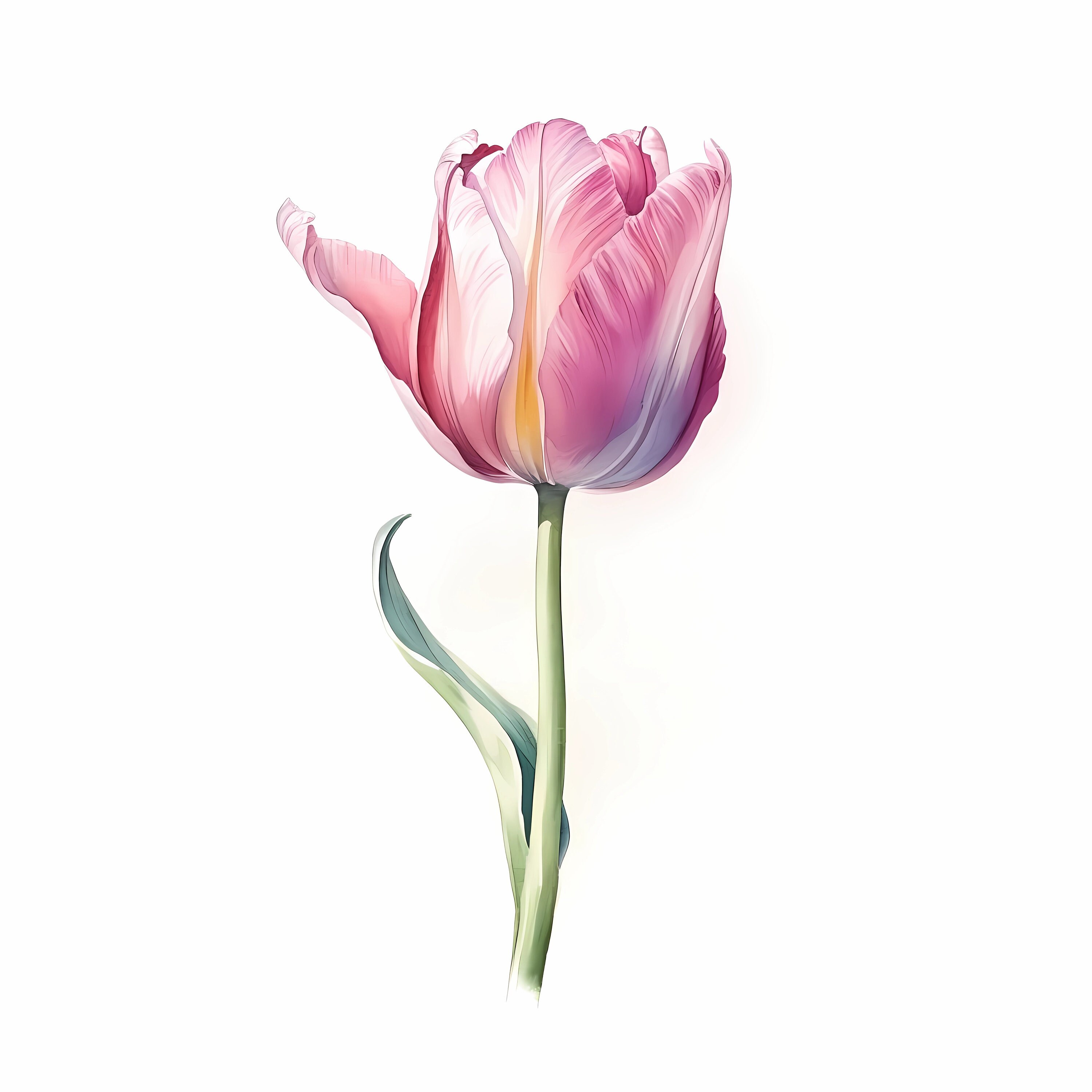 Single Tulip Clipart 13 High Quality Jpgs Digital Download Card Making ...