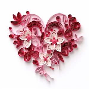 20 Quilling Cuori Colorati Amore Art Clip Art Download digitali.