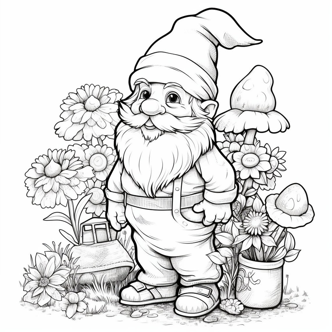 50 Cute Garden Gnomes Coloring - Il 1140xN.5012642281 19ow