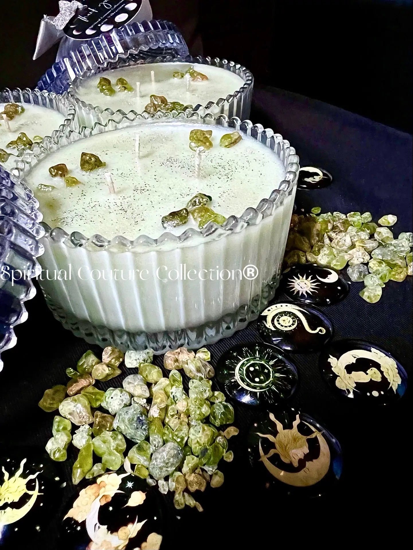Pyrus Peridot 7oz Crystal Carousel Candle - Etsy