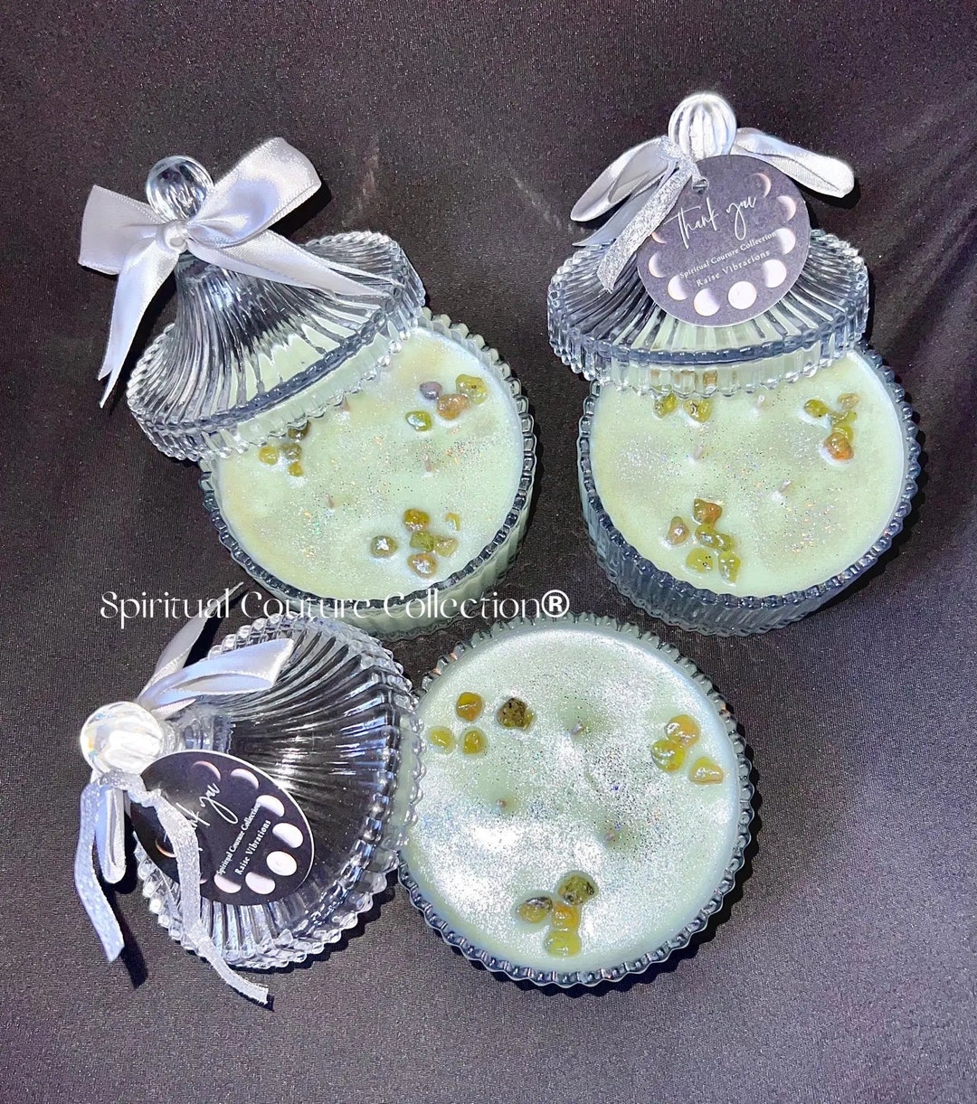 Pyrus Peridot 7oz Crystal Carousel Candle - Etsy