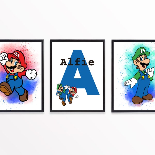 Super Mario Wall Art Etsy UK