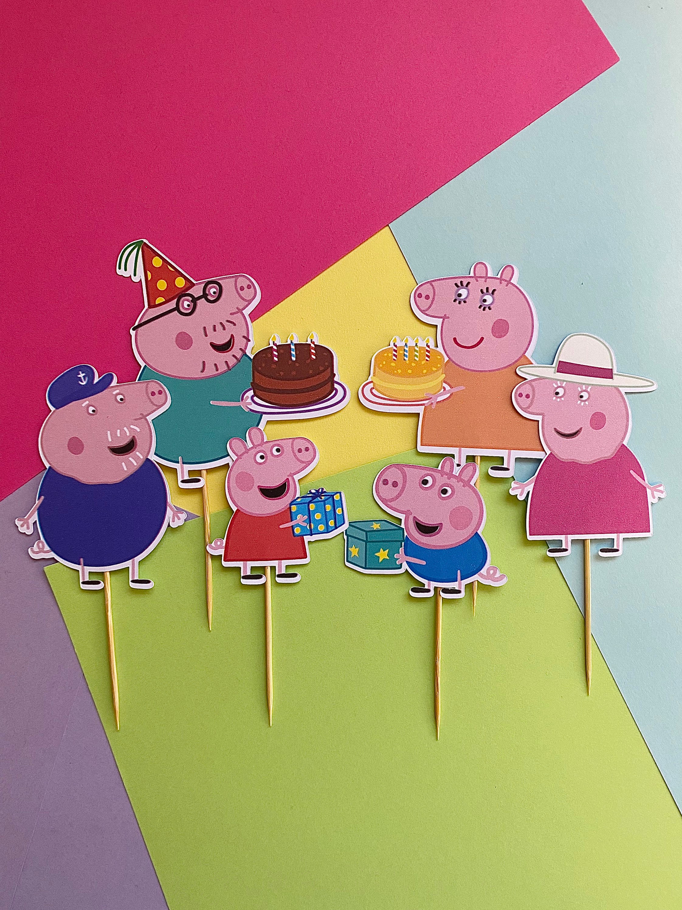 Peppa Pig Cupcake Toppers. Cake Topper. Peppa Pig. Pig. Etsy UK