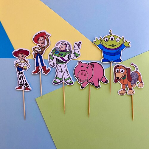 Toy Story Cupcake Cake Topper. Woody. Buzz Lightyear. Jessie. Etsy