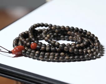 Hoi An Agarwood Bracelet/Necklace/Mala/Prayer Beads , 4mm 13.6g 100% Sinking 216 grains