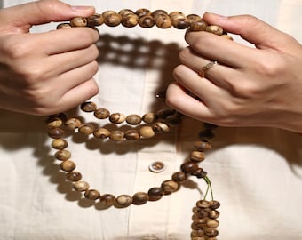 Black Kynam Agarwood Bracelet/Necklace/Mala/Prayer Beads from Vietnam Nha Trang, 10mm 47g 100% Sinking
