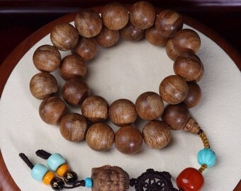 Wild Incense Incense Handheld Buddha Beads Zen Beads Prayer Beads - Vietnam Premium Sweet Scent Strong Aroma Bracelet and Necklace 47 grams