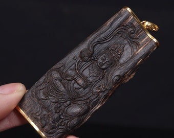 Darakan incense wood A grade pendant dzi necklace wood incense pendant Guanyin 11.2 grams