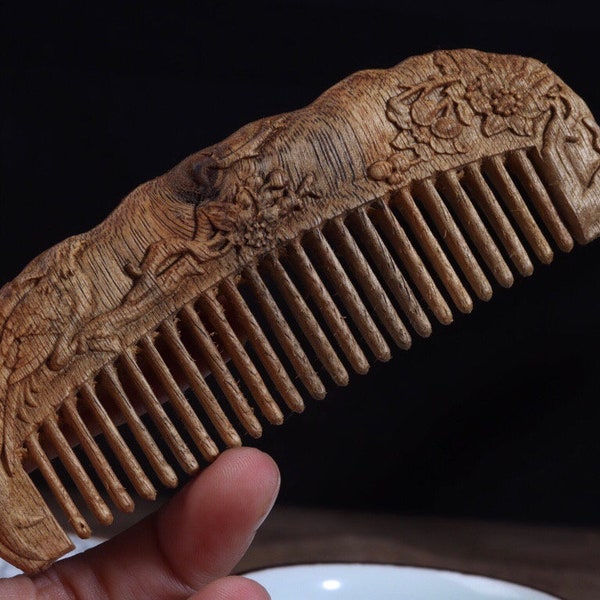 Wooden combs - Handmade combs - Healthy Hair Combs - Natural Wooden Combs - Antistatic Combs - For Her agarwood tree 9g