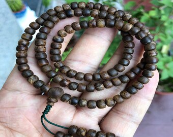 From Old Brunei incense 9 points 100% Sedum Grade Bodhisattva Mala Bracelet, 4mm/5mm, 9 grams