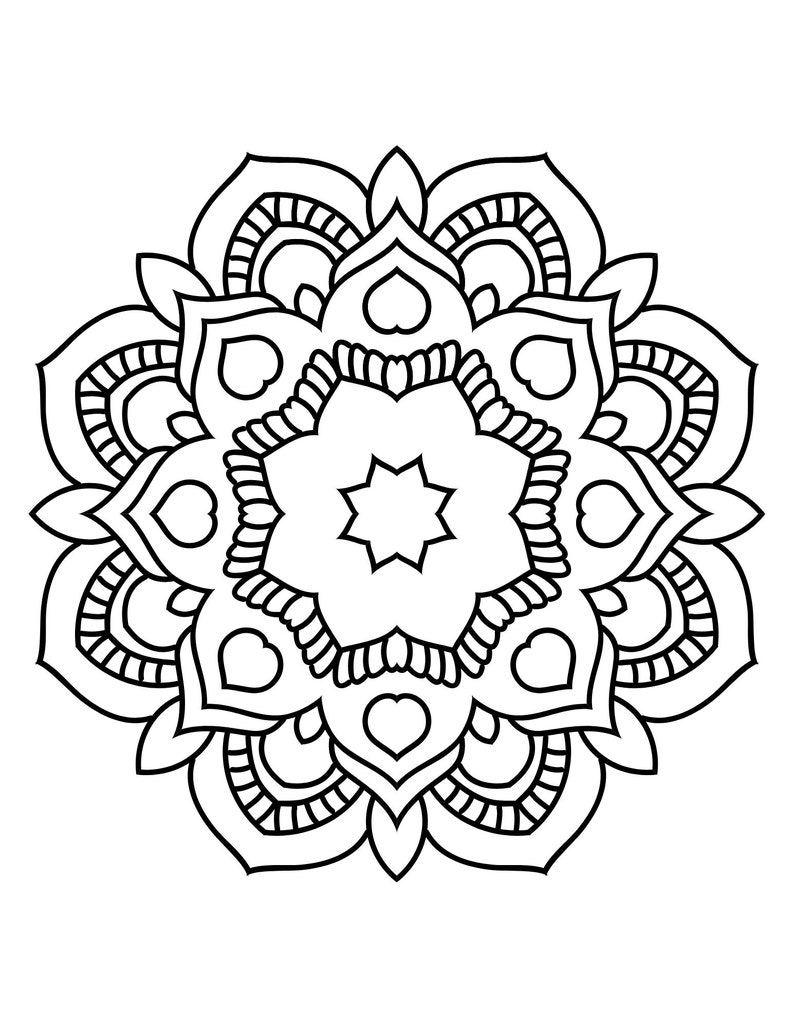 Over 150 Mandala Designs Printable Mandala Designs Adults & Kids Mindful Coloring Activities