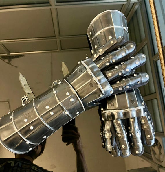 Aerion Brightflame Inspired Medieval Gauntlets – Targaryen Knight Armor Gloves – Fantasy Cosplay
