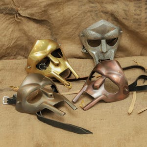 MF DOOM Mask | Handmade Metal Hip Hop Rap Mask | DOOM Cosplay Mask | Villain Inspired Art | mf Doom Tribute