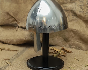Medieval Soldier Helmet – Handmade Steel Armor Replica | Knight Crusader Helmet | LARP, Cosplay, Reenactment Gear