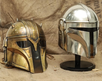 Casco mandaloriano Din Djarin o casco de armero - Accesorio de cosplay de Star Wars con soporte - Regalo para fans, armadura de cosplay personalizada - Para usar o exhibir