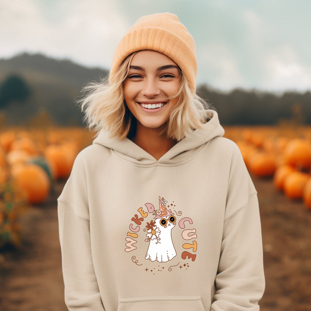 Wicked Cute Hoodie Halloween Gift Spooky Hoodie Funny Ghost Etsy