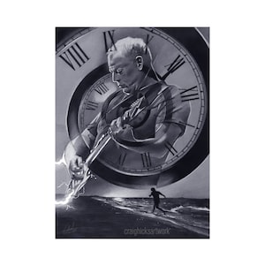 Pink Floyd, Time, impresión artística de edición limitada, tamaño A3, obra de arte a lápiz, decoración de pared musical, década de 1970, arte de fan