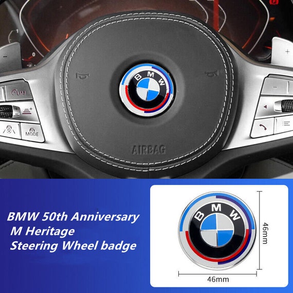 BMW Emblem 50 Years M 46 Mm Steering Wheel Badge Etsy UK