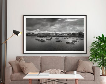 Roscoff en noir et blanc - Photographie de paysage, Poster photo, Agrandissement, Décoration intérieure, Photo d'art, Photo de galerie