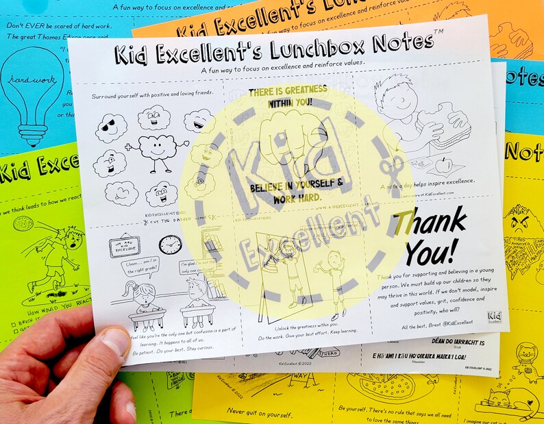 Printable Lunchbox Notes for First Week of School by Kid Excellent - Etsy