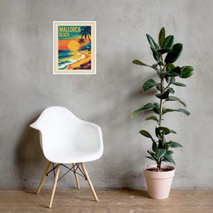 Mallorca Spain Retro Travel Poster - Spanish Island Wall Art