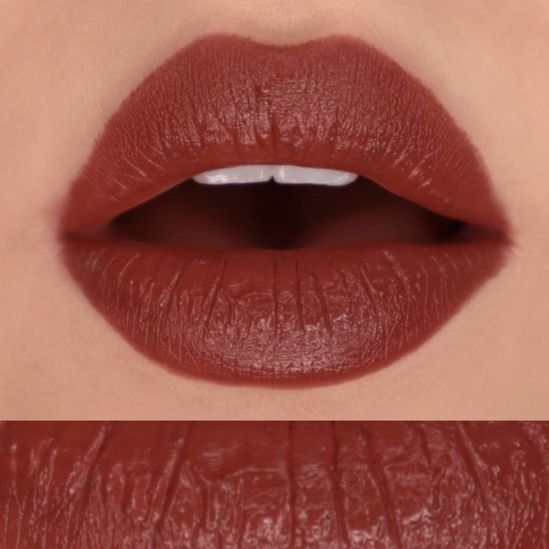 Make A Scene Brown Matte Lipstick Lipstick Vampy Etsy