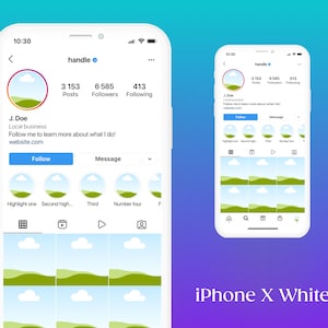 Instagram Mockup Template, Profile Branding Planner Iphone, Ig Feed Mockup, Instagram Mobile Mockup Editable in Canva image 5